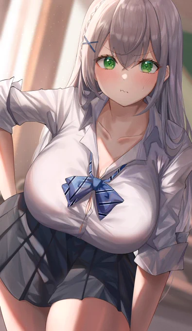 「でね、ここがこうなって… !?…ど、どこ見てんだよぉ?」#ノエラート 