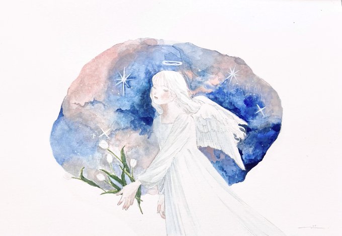 「天使の輪 白」のTwitter画像/イラスト(新着)