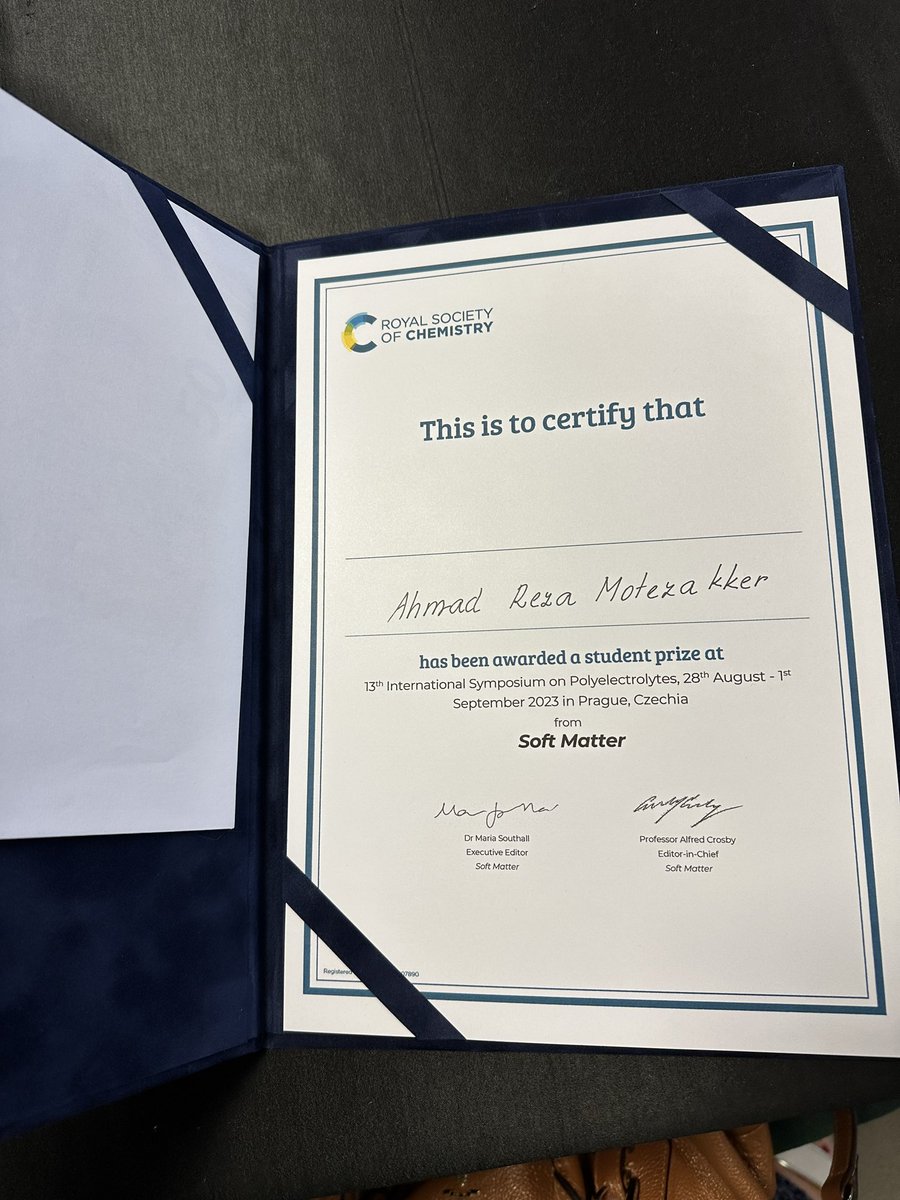 Best poster award: 🏆Ahmad Reza Motezakker
Congratulations!
Thanks for sponsoring <a href="/softmatter/">Soft Matter</a>