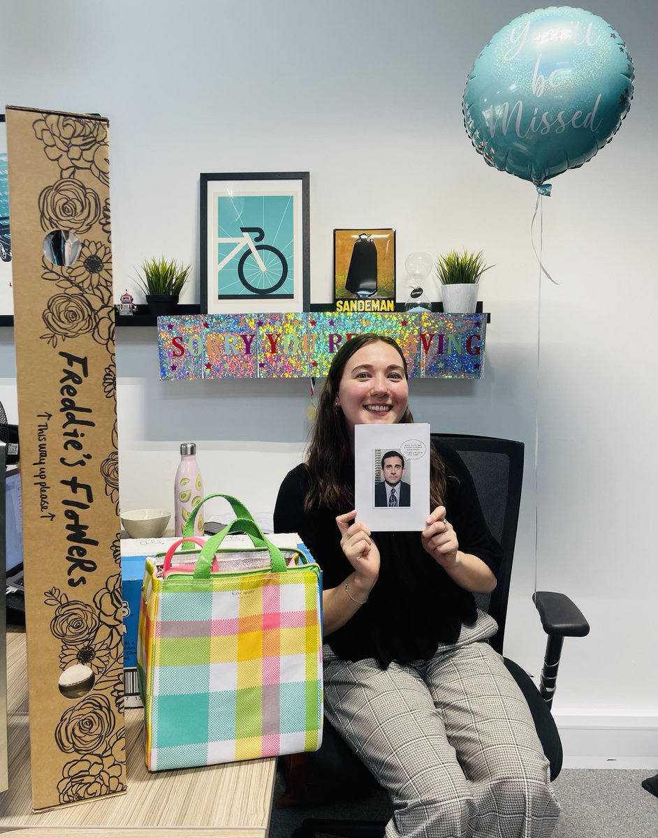 Is there a word in English that means simultaneously happy for someone, but a little sad for yourself? Well, there should be. Molly's leaving us today. She's been a ray of sunshine during her 28 months as a PLOTTER. It won't be the same without her, and we'll miss her.