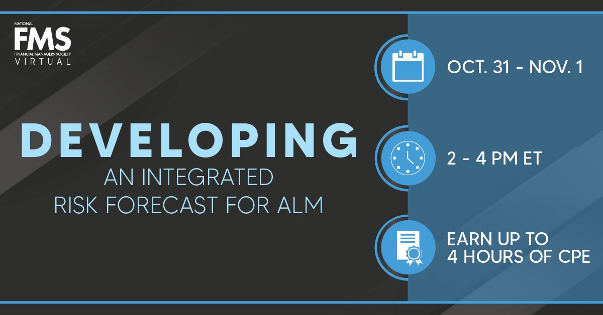 NEW #FMSVirtual Program on #ALMRiskForecasting ❕❕

Join <a href="/EmpyreanFinRisk/">Empyrean Solutions</a> for 2 days focused on the foundational &amp; advanced #riskmanagement principles applicable to #ALCO and how they measure, monitor, mitigate &amp; manage #balancesheet #risks: bit.ly/3OSl8qx #FMS #CPE