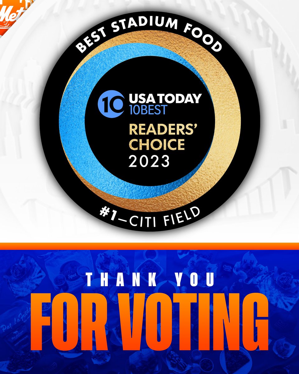 Citi Field was voted #1 Best Stadium Food! Thank you for voting! 

Sweet Taste of Victory!
