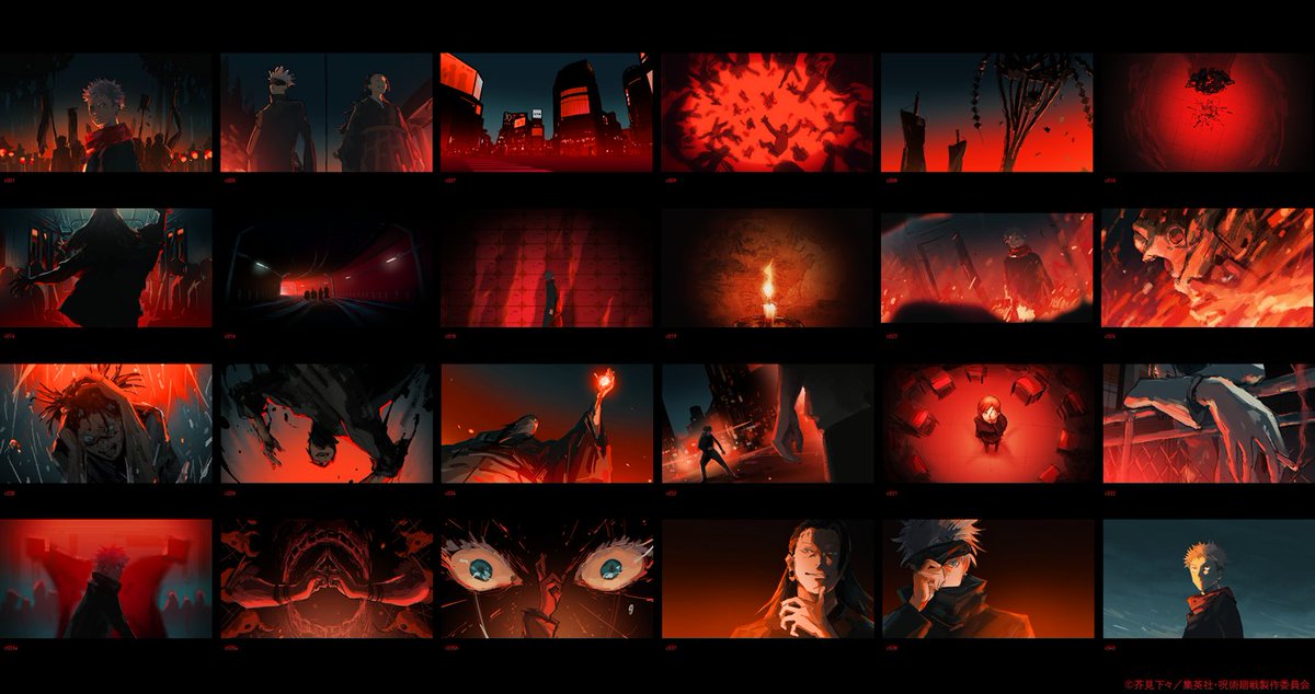 #渋谷事変 OP  イメージボード
Color &amp; mood paintings for #JujutsuKaisen OP photography