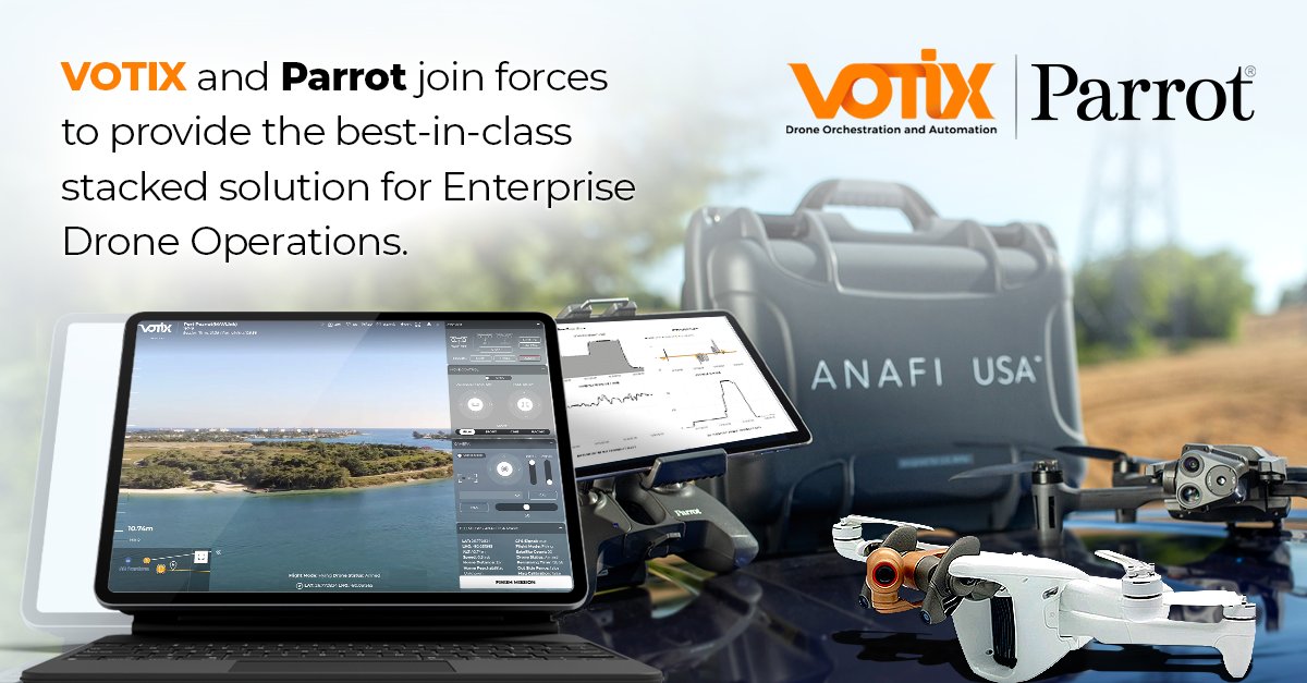 Excited about how this <a href="/VOTIX_GoBeyond/">VOTIX</a> and <a href="/Parrot/">Parrot official</a> partnership to bring operational safety and capabilities to a higher level! bit.ly/votix-parrot-p…

#drones #dronetechnology #dronetech #publicsafety #publicsafetysoftware #droneinspections #dronesurveillance #automation