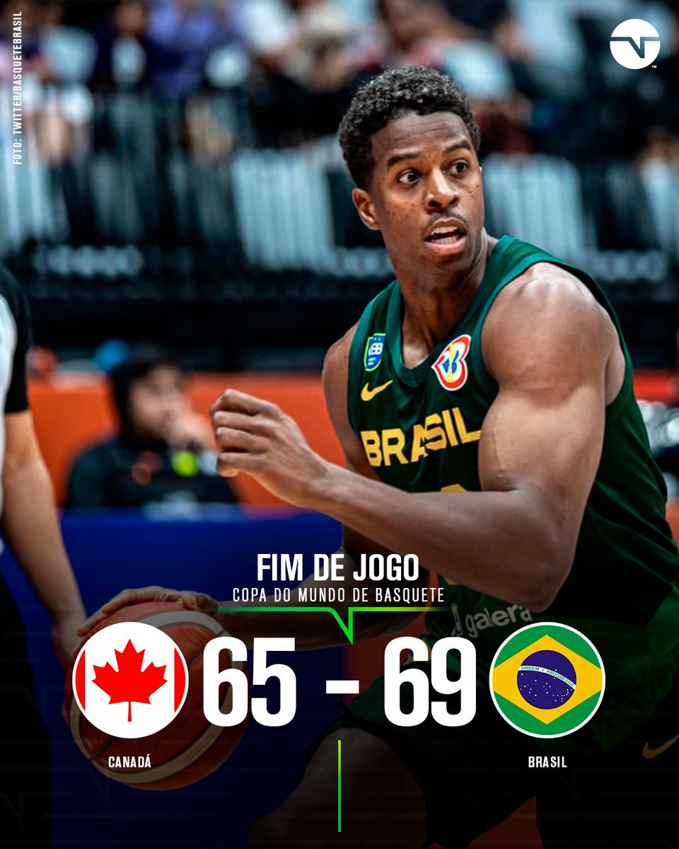 AQUI É BRASIL, CAR#LH@!!!🇧🇷🇧🇷  Em uma BATALHA na quadra, o Brasil consegue bater o favorito Canadá e conquista a primeira vitória na segunda fase da #CopadoMundodeBasquete!!!! AS QUADRAS SÃO MUITO, BRASA, NTJ!!! 🔥🇧🇷