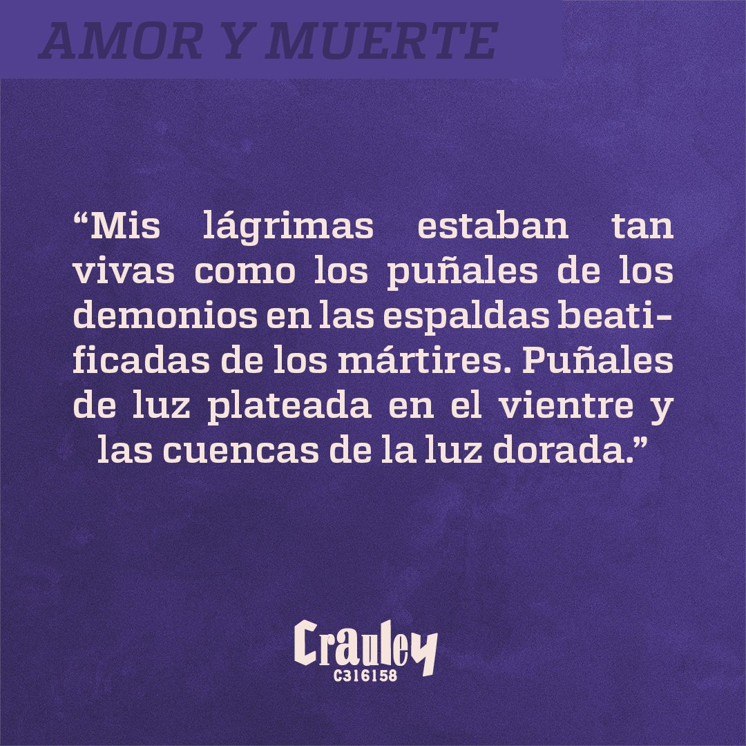 DCrauley's tweet photo. Fragmento del relato corto "Amor y Muerte"

#escritor #frases #escritorespañol #escritorindependiente #realismosucio #leer #LecturaRecomendada https://t.co/cOxAR1hPOe