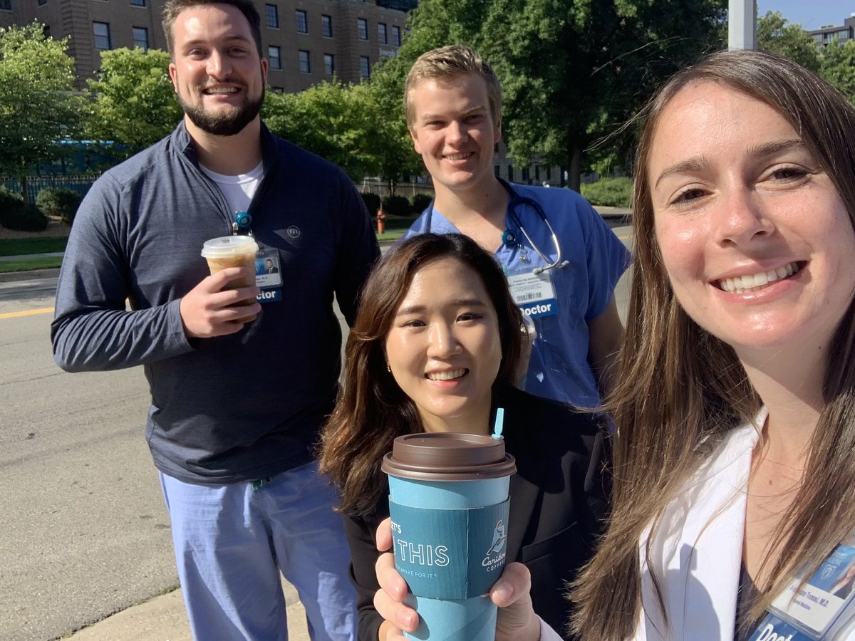 Coffee rounds for Medicine 1 this morning! Loving my first week as an attending on our teaching service and grateful for an awesome team!! @MayoMN_IMRES