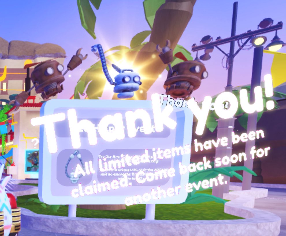 ✅ All Silver Bot Bag #LimitedUCG has been claimed! 

🙏 Thanks to all who participated in our 2nd Arcade Challenge event!

🔜 More fun events and giveaways coming soon!

#Roblox #RobloxUGCFree #RobloxFreeLimited