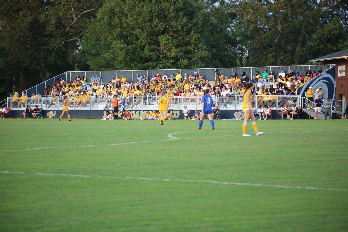 GSWAthletics's tweet photo. GSW record-breaking crowd on hand for last night's UNDER THE LIGHTS celebration! 🙌 

@GSW_WSoc delivered with the 4-0 win. And, of course, the post-match fireworks show was phenomenal. 🎆 

Way to show out GOLD FORCE! ✊ https://t.co/ctEtzBHiUF