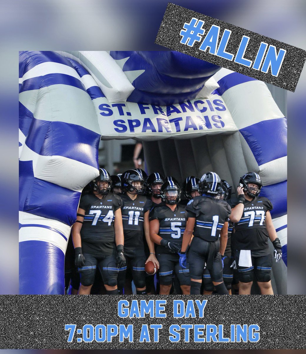 SFHSFBWheaton's tweet photo. Game Day! Sterling High School at 7pm! Let’s go boys? #ALLIN https://t.co/BQyoHgyQNR