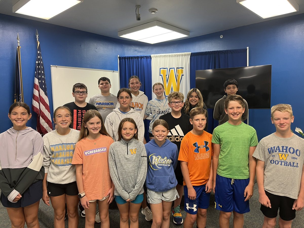 wahoopublic's tweet photo. These are Middle School AWESOME Award winners. These students have been positive contributors to Wahoo Middle School!

#ExcellenceEverywhere https://t.co/35G1u7GC3I
