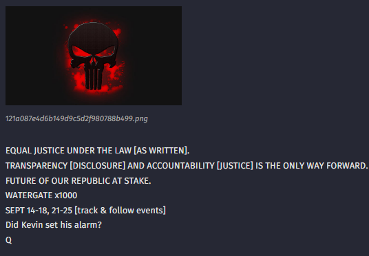 LoD_STL's tweet image. As I mentioned in the previous post, @realDonaldTrump posted 13 videos on 8/31 (perhaps some significance there with 13 31 but that's another can or worms).  Each of those videos had a caption.  The combined GV (Gematria value) using the #TrumpCode is 4686.

4686 &amp;gt; Q Drop 4686
Q