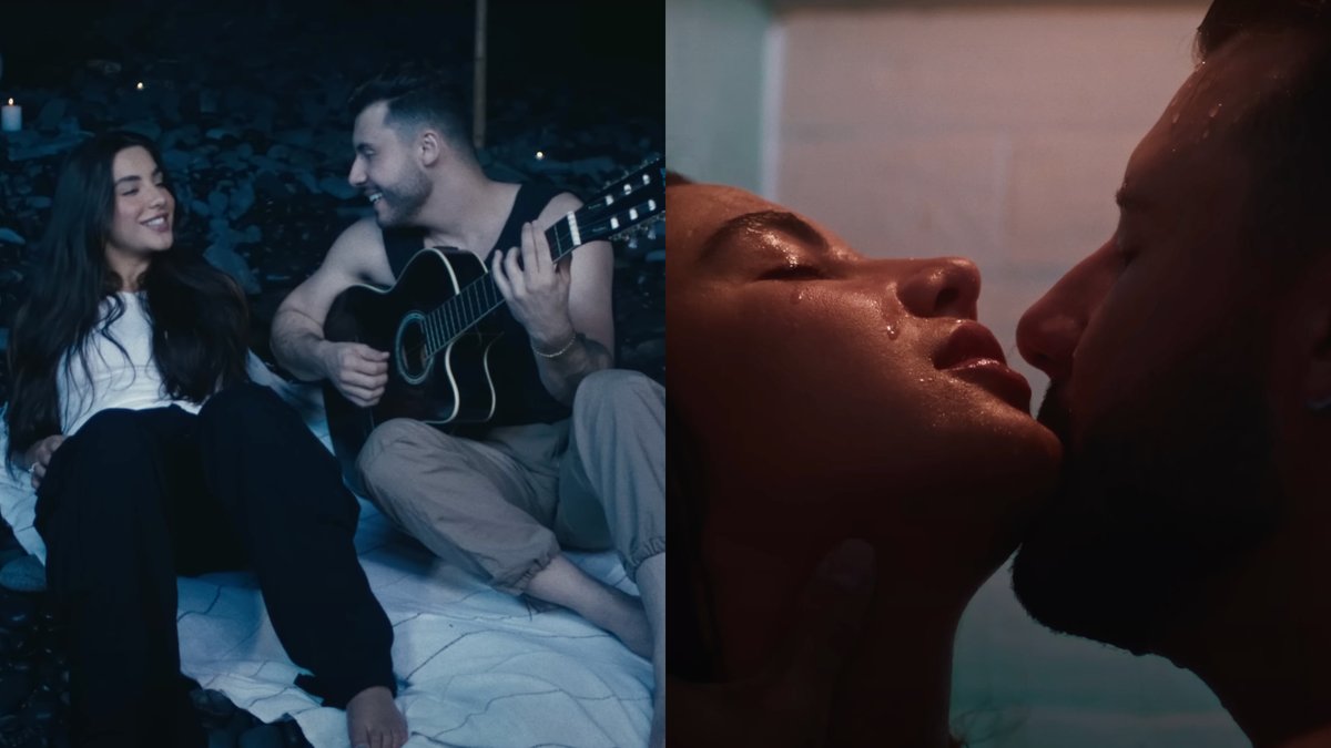 HugoGloss's tweet photo. Pegou fogo! @murilohuff e a namorada Gabriela Versiani protagonizam cenas sexy no clipe lindo de “Praia”; vem assistir!https://t.co/Wvo62eEzGp (Fotos: Reprodução/ Artinvox) #Praia https://t.co/1vAHAltt9c
