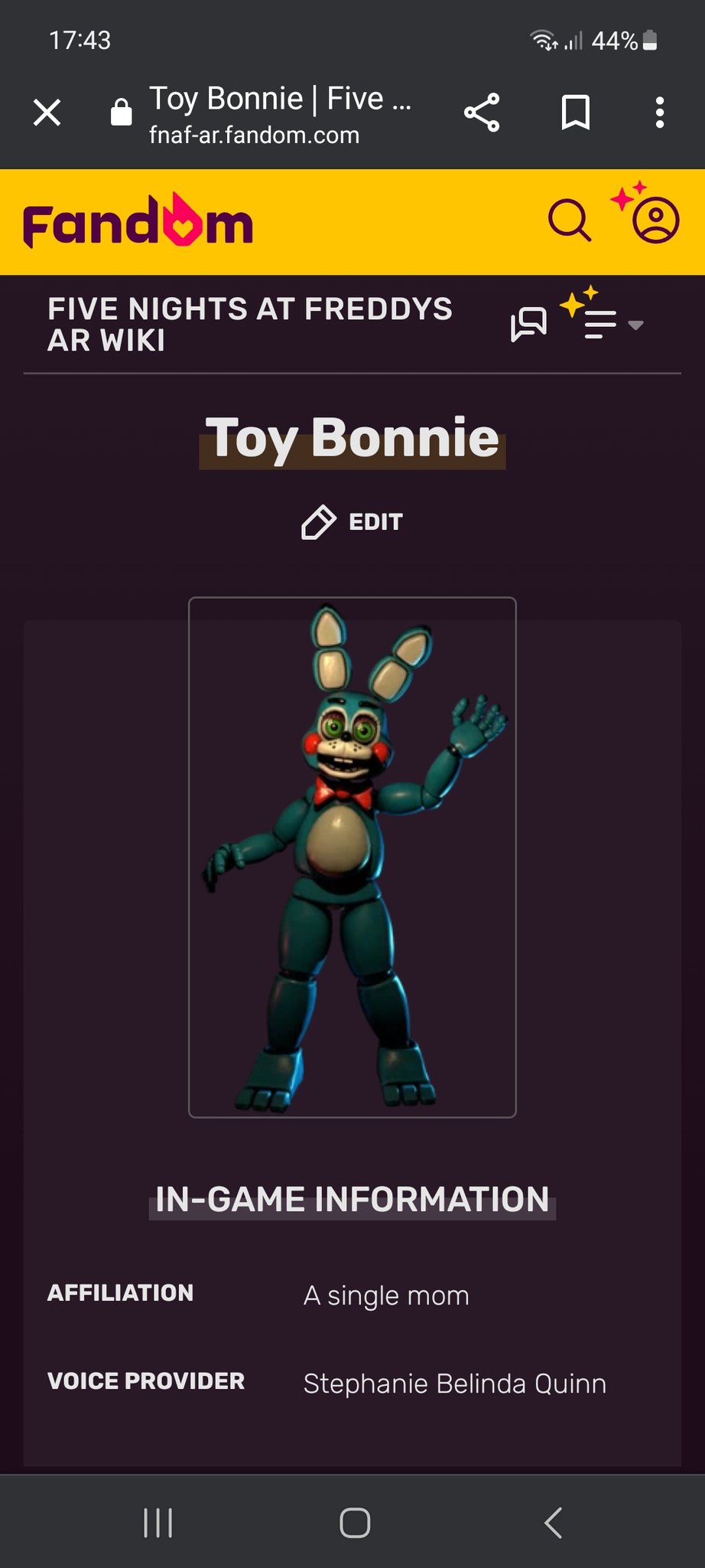 Toy Bonnie, Wiki