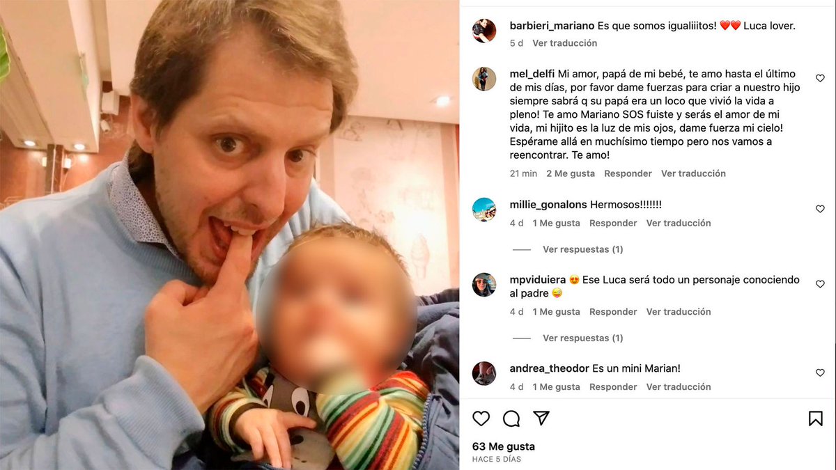 Su esposa Mel y su bebé de 3 meses Luca dependían de él.

Pero nosotros no los vamos a dejar tirados: a continuación los links para ser "Padrinos de Luca" con una suscripción mensual con lo que cada uno pueda, que va directo a la cuenta de ella.

5 mil
mercadopago.com.ar/subscriptions/…