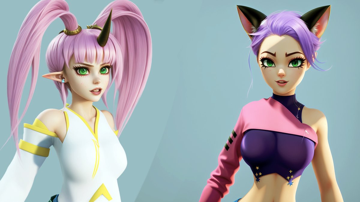 WispWhispers's tweet image. You can pick an animal aspect that will give the girls special bonuses and quirks. Transform into a full-on giraffe for those high shelves! #indiegame #newgame #UnrealEngine #yoniversia