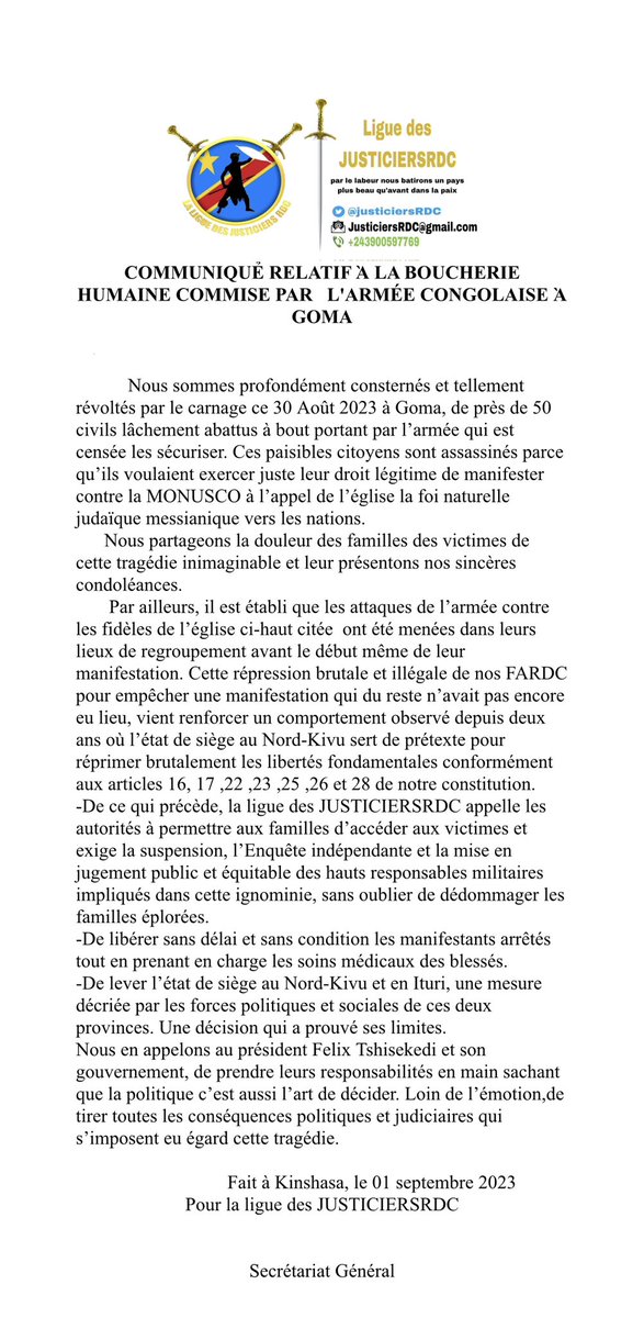 "La vie humaine est sacrée"