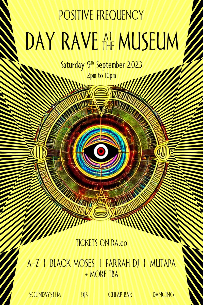 djmutapa's tweet photo. Gig alert!

🎉💃🏽 Dancing in a Museum in London. 😉

Date: Saturday 9 September 2023
Time: 2pm - 10pm

🔊 Soundsystem, DJs, and cheap bar.

📜 Tickets are very limited so grab yours now from the link  below⬇️
https://t.co/KpUhVETZIA

#housemusiclovers #techno #electronicmusic https://t.co/IyApg319p9