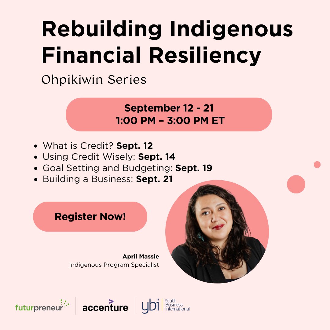 Futurpreneur ATL (@futurpreneuratl) on Twitter photo Join our FREE 4-part workshop series that prepares young & aspiring #IndigenousEntrepreneurs for their journey to #FinancialEmpowerment in partnership w/ @accenture & <a href="/YouthBizInt/">Youth Business International</a>. Sept 12 - 21, 1 - 3 PM EST. Register NOW! 👉 bit.ly/3swvqEY Join our FREE 4-part workshop series that prepares young & aspiring #IndigenousEntrepreneurs for their journey to #FinancialEmpowerment in partnership w/ @accenture & <a href="/YouthBizInt/">Youth Business International</a>. Sept 12 - 21, 1 - 3 PM EST. Register NOW! 👉 bit.ly/3swvqEY