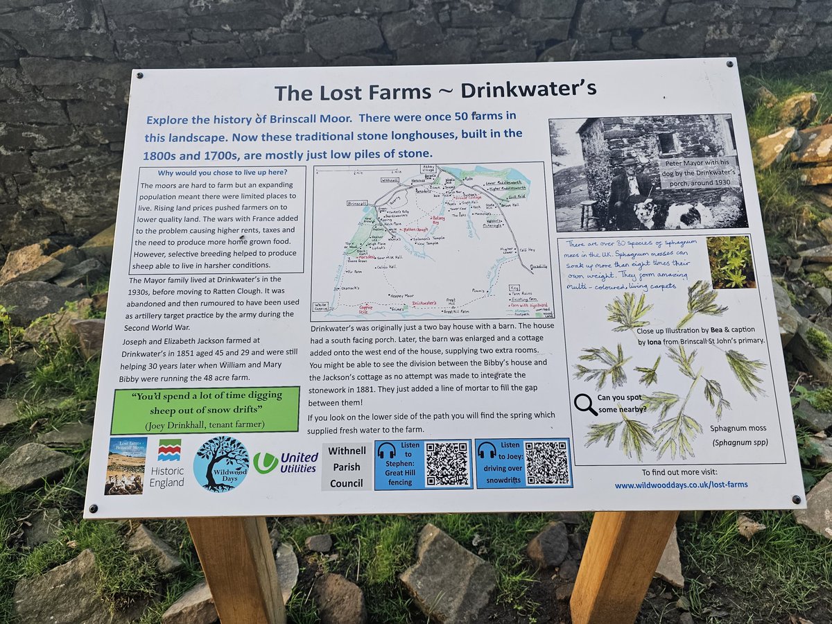 Some really good boards up on the moors with QR codes and links.