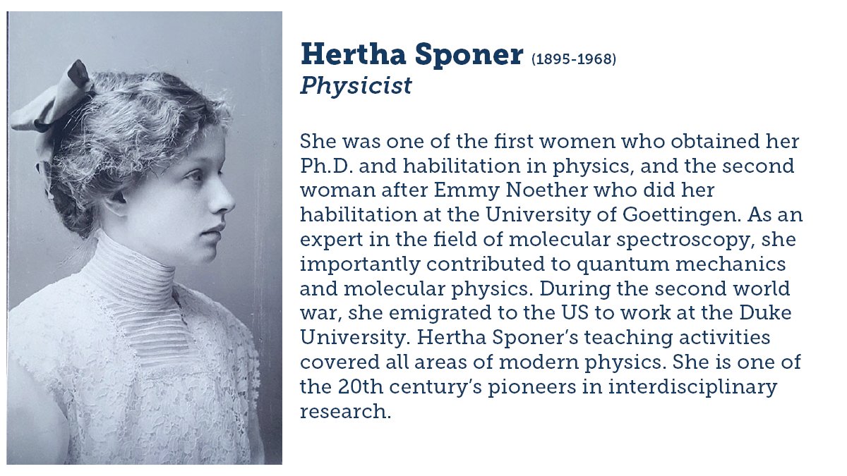 neuro_beyond's tweet photo. Today would have been the 128th birthday of Hertha Sponer, one of the first women to obtain a PhD in Physics.
To commemorate her achievements, the @MBExC_de founded a college in her name.
https://t.co/BXLJkwaGpc
#HSC #MBExC #support #neuroscience #podcast https://t.co/QbylsZ1uue