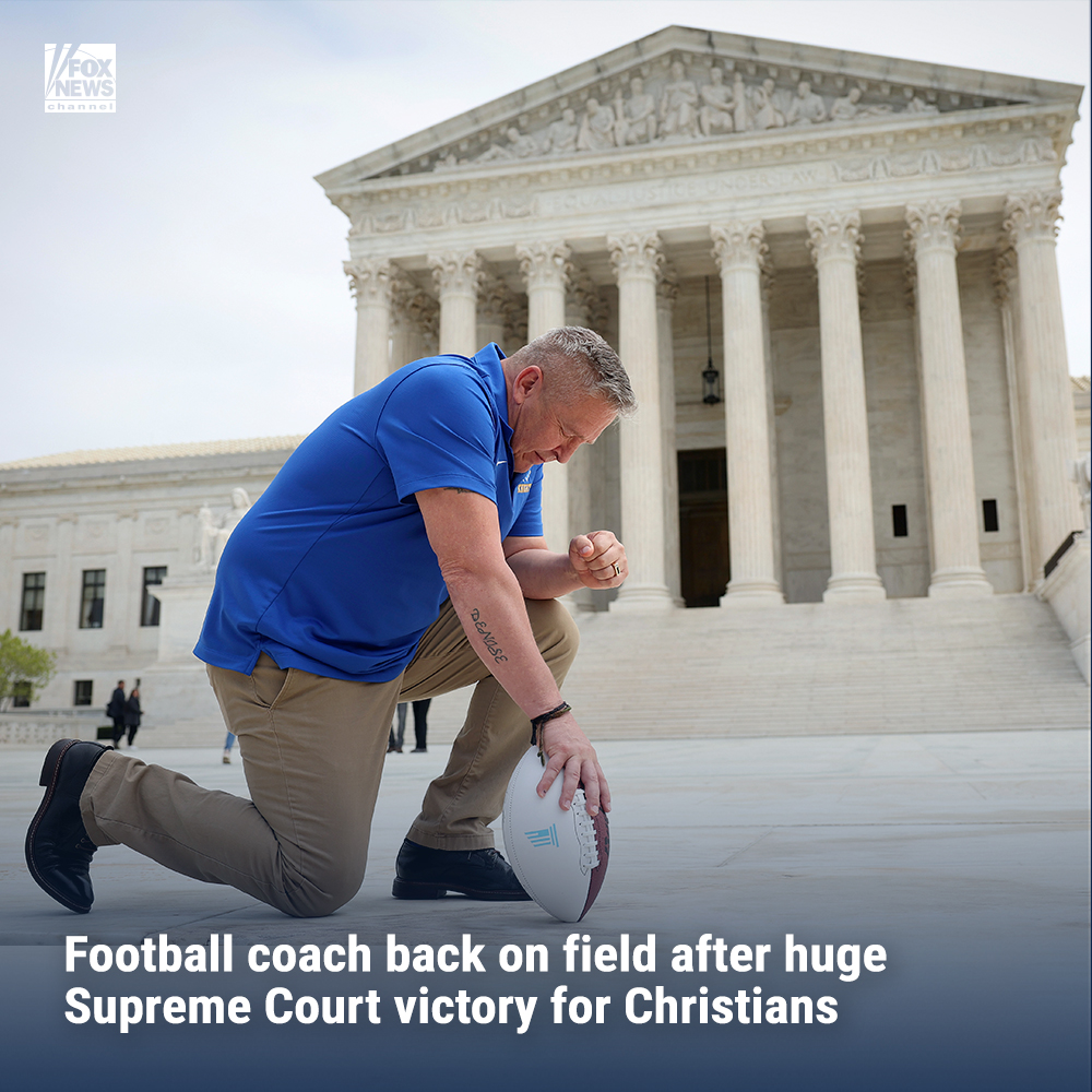FoxNews's tweet photo. FAITHFUL RETURN: The high school coach is taking home the biggest win of all after being fired for leading prayers. He reveals his plan for his first game back: https://t.co/6SOwikFTaj https://t.co/dVF72shP4D