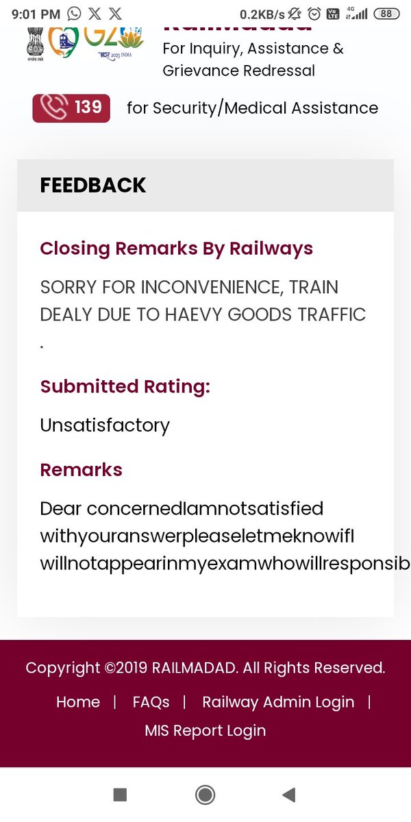 husain_aabil's tweet photo. @IRCTCofficial @RailMinIndia @AshwiniVaishnaw 
Dear concerned, I have received train late arrival reason 👇
And I want to know is it appropriate answer my valid question?
when I am writing this msg my train yet to come gwalior station please do something. https://t.co/vOzU07jg4r
