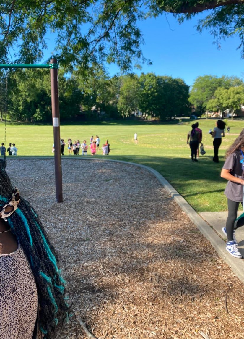 6th Graders in science class exploring and identifying living, non-living, natural made, and man-made things in nature! #D161learns @ActivateScience