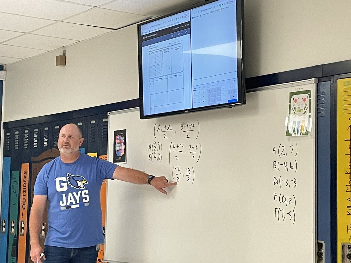 TraceyKracht's tweet photo. Coteaching at @lhsjays allows for small grouping in Geometry. @lhswilliams and Emily Smith have it down to a science!!
Also, love the flex space! #lpsleads #parkedtech https://t.co/rkb6bZEXB4