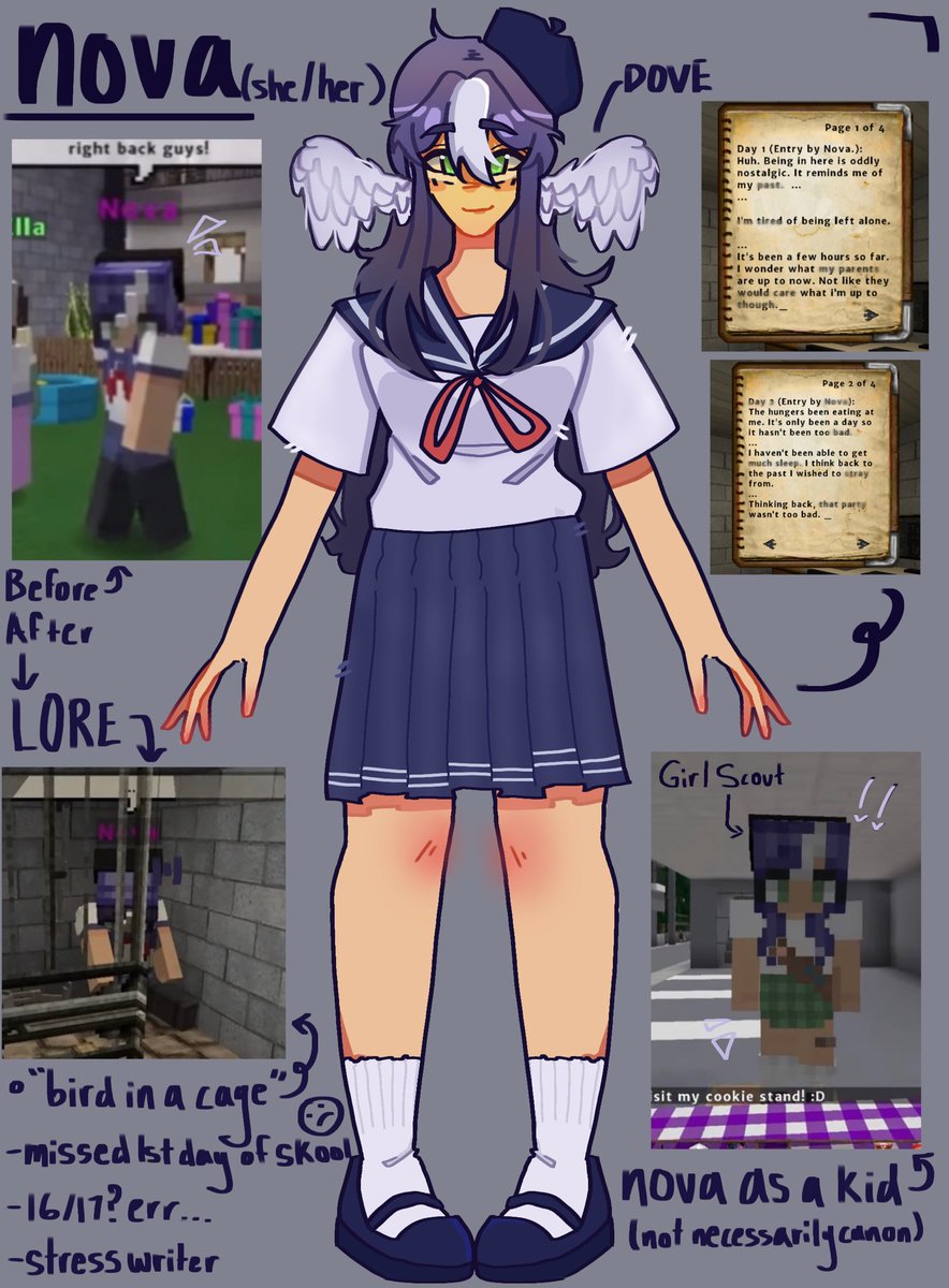 starringnova's tweet photo. yhs nova reference sheet! (i love drawing her so mucchh) #yhsnova #novayhs #art #yanderehighschool #yhs #yhstwt #yhsreboot #yanderehighschoolreboot https://t.co/B3AjAk5HcI