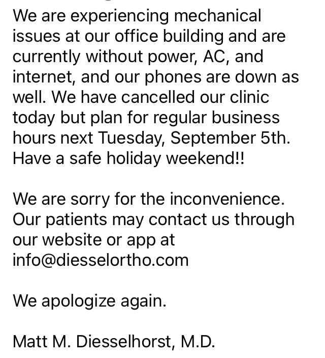 Matt M. Diesselhorst, MD, FAAOS (@mdiesselmd) on Twitter photo 
