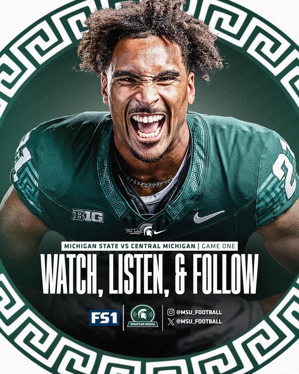 All the ways to watch, listen to &amp; follow the Spartans in tonight's Season Opener!

🔗 | msuspartans.com/gameday

#RELENTLESS | #GoGreen