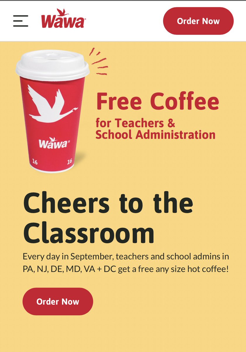 qchsclassof2024's tweet photo. TEACHERS AND ADMIN: LISTEN UP 📣📣📣

For the whole month of September you can get a free coffee from wawa! 

To learn more: https://t.co/URFrmHDYmk https://t.co/PXhzzAptHT