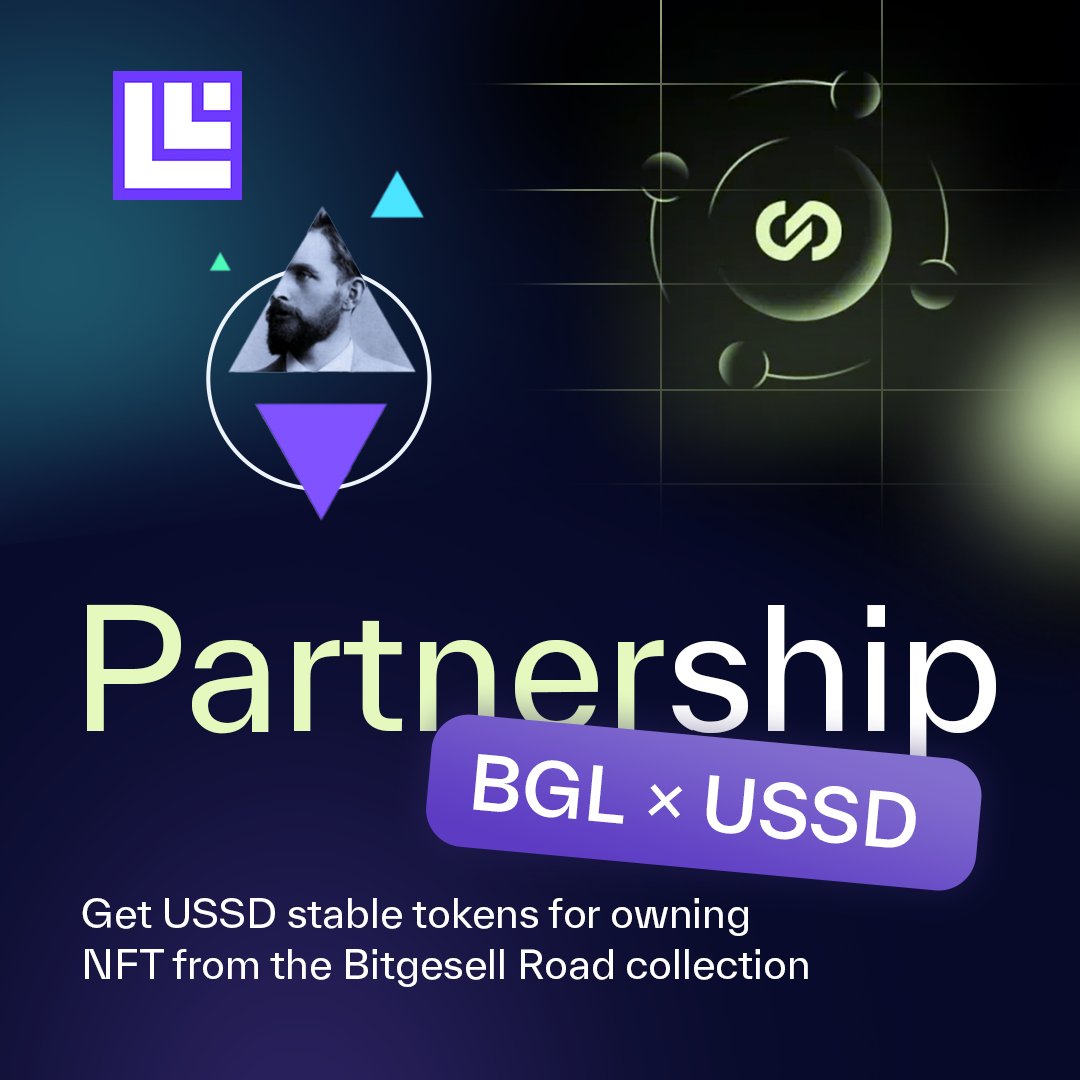 Together with #USSD partner, we are launching a new loyalty program
All #NFT holders from the Bitgesell Road collection will be rewarded with USSD stable tokens
Rewards amounts:
1 USSD for NFT owners COMMON rank 
2 USSD for NFT owners SPECIAL rank
3 USSD for NFT owners RARE rank