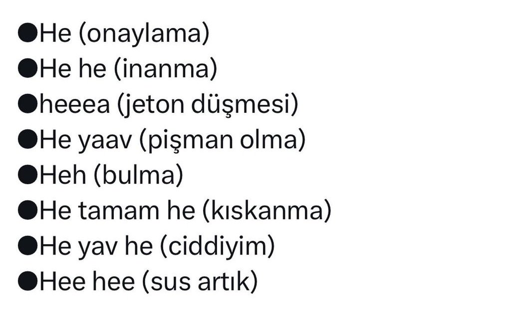 "he" kelimesinin kullanımı