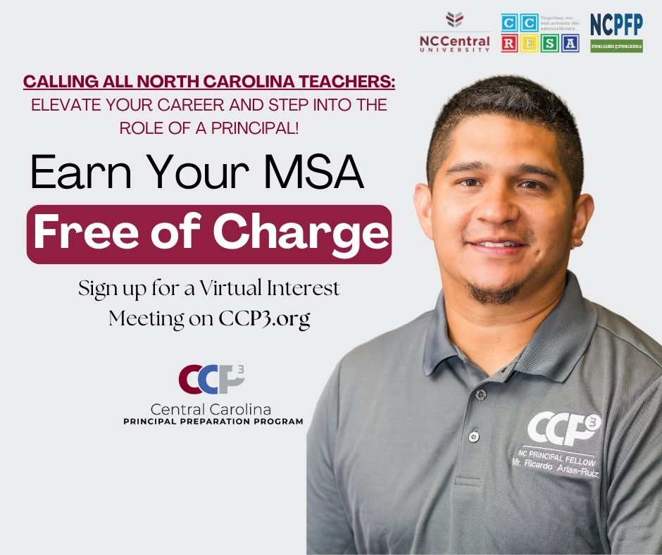 Earn Your Masters in School Administration, Free of Cost with CCP3! Learn more about CCP3 by attending our Interest Meeting on September 14th! Sign up on CCP3.org