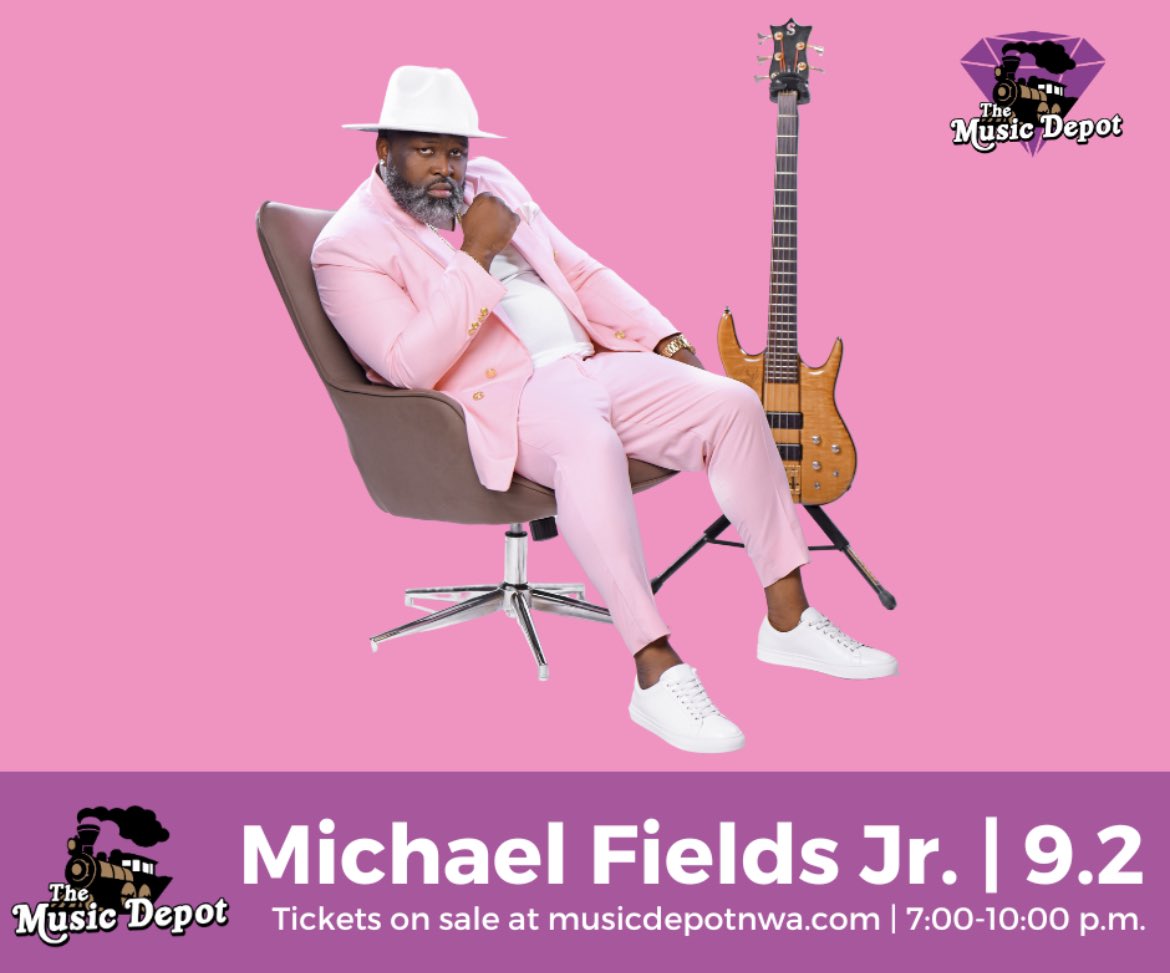mikefezee's tweet photo. NWA! I’ll be back in Rogers this Saturday! I’m excited to play Roger’s newest venue @themusicdepotnwa Tickets are available online. Tell a friend or two and come on out! #michaelfieldsjr #fieldsgood #onthemove #themusicdepotnwa #livemusic #nwajazz https://t.co/E7eSaJ0RC3