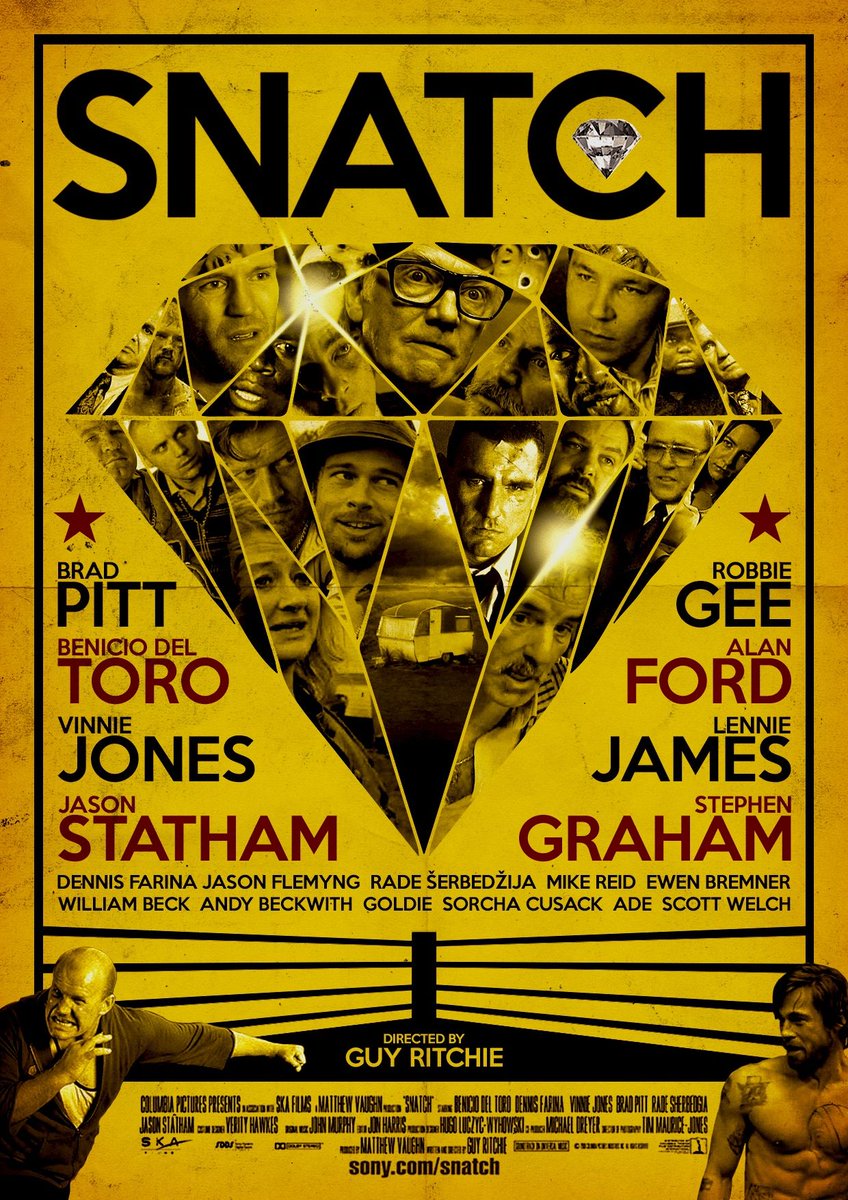 Turco84_'s tweet photo. Hoy 1 de septiembre esta cuenta está de aniversario. 
Hace 23 años se estrenaba en Reino Unido "Snatch", una de mis películas favoritas. Una gran comedia sobre el mundo del crimen londinense. Os invito a disfrutar con ella todos los que todavía no la habéis visto. https://t.co/Ihns7zYmso