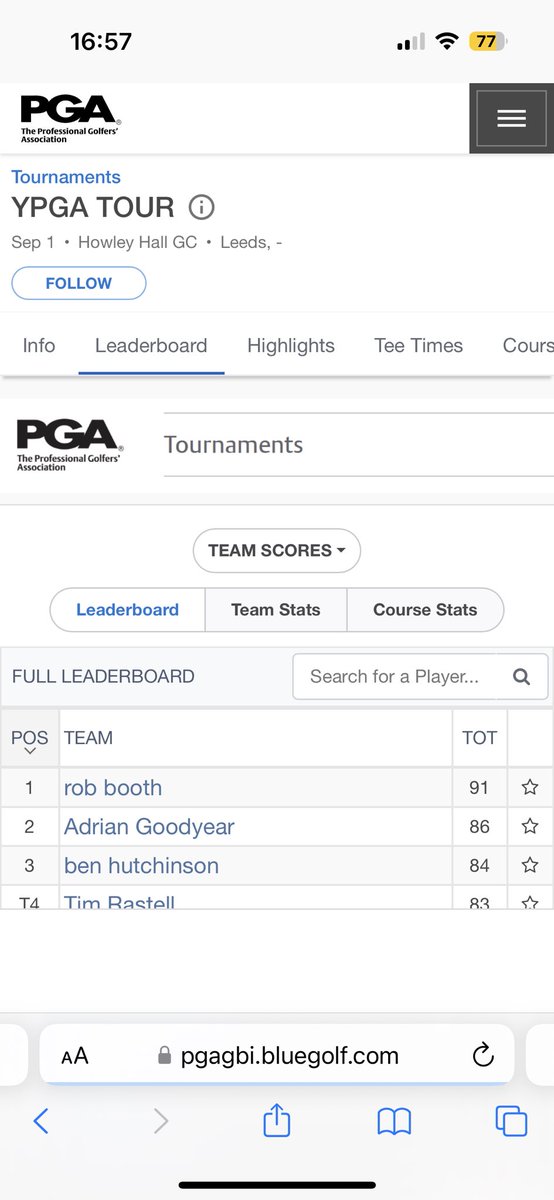 Robert Booth PGA tweet media