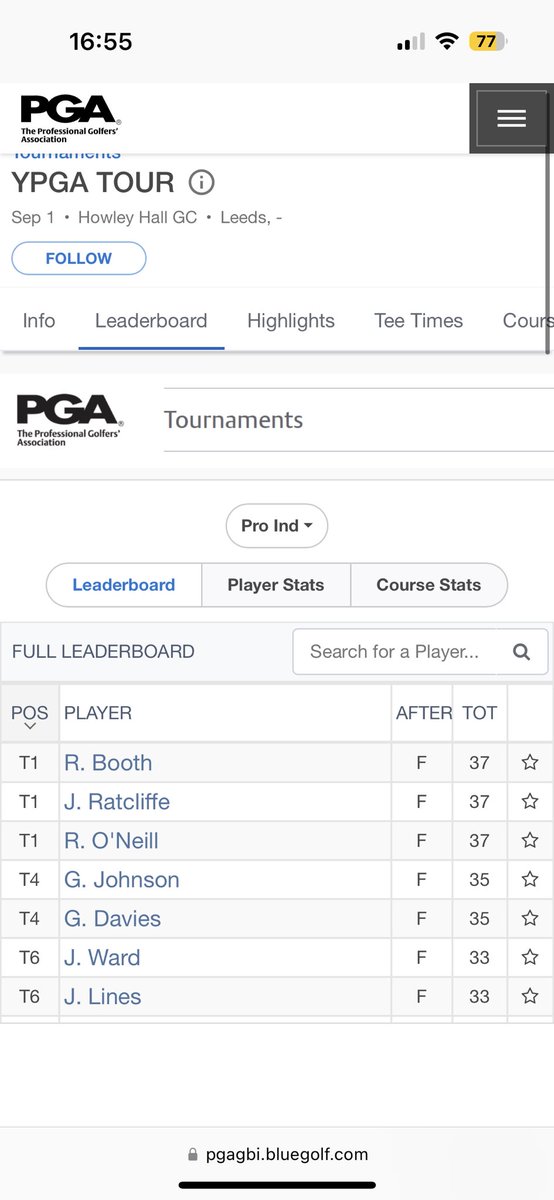 Robert Booth PGA tweet media