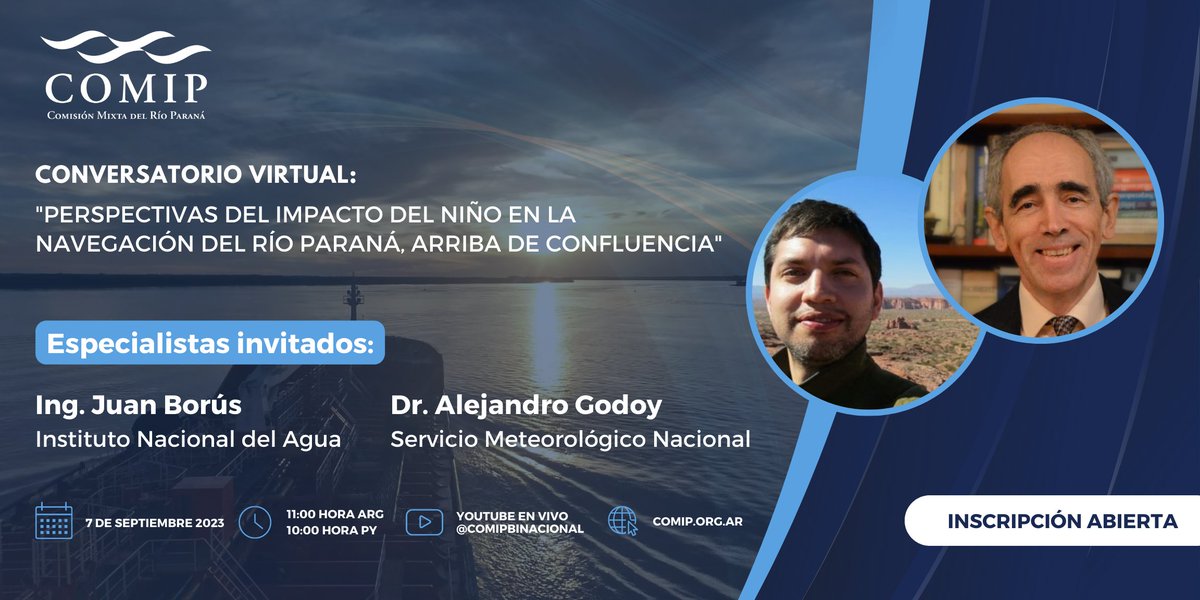 ComipMixta's tweet photo. Cupos abiertos para la inscripción en el siguiente link: https://t.co/NxZZYCRxVt…

Más información sobre el conversatorio, en: https://t.co/p4XGNvxEqk

Todavía quedan lugares disponibles. Te esperamos!!   #Conversatorio #comip #comipbinacional #elniño #ina #smn https://t.co/lmmQd7gMrD