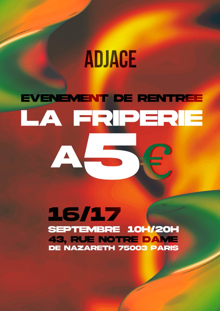 La friperie à 5€ revient pour son MÉGA POP UP DE RENTRÉE ! Près de 400m2 de sappes, bijoux et maroquinerie vintage, à un prix unique : TOUT à 5€, du jamais vu en Ile de France ! 🤯