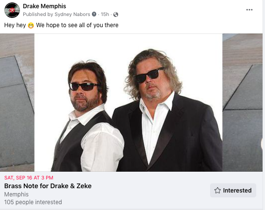 Hey! Hope you can all be there for this honor. Get details on the Drake Hall Memphis FB page facebook.com/DrakeHallMemph…