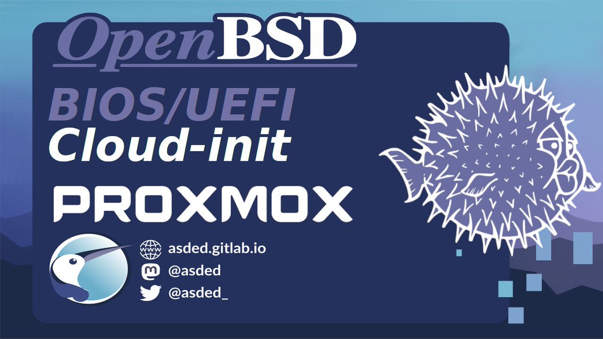 On fait une petite pause dans notre série “GPU/PCI Passthrough sous #Proxmox”, Pour faire le point sur les différentes méthodes d’installation d'#OpenBSD sur notre hyperviseur favori. À toute  ! sur YouTube (à 19h00)

📽️ youtu.be/VIqL9MG0qaE
📄 bit.ly/3suZsJk🧐️