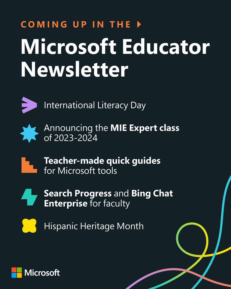 Don’t miss any of the exciting new information from #MicrosoftEDU! Sign up for the Microsoft Educator Newsletter to stay up to date. msft.it/60109n84j