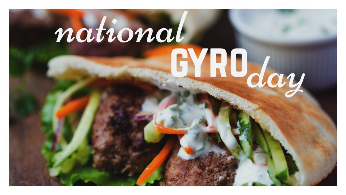 Celebrate today at a local Greek restaurant! #nationalgyroday