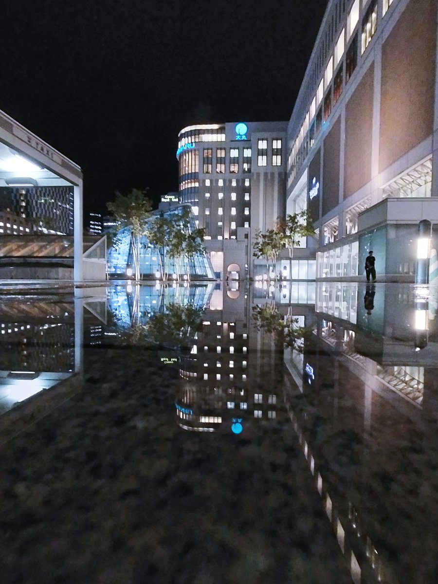 photo_shinsanda's tweet photo. スマホで夜の水たまり遊びなど https://t.co/khnYPcNccy