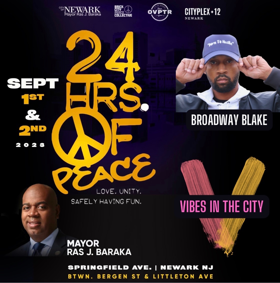 vibesinthecity's tweet photo. 5PM TODAY. Newark, NJ. 24 Hrs Of Peace. Ghostface. Redman. AZ. 2Rare. DD Osama. Jim Jones. Lil Mo. Broadway Blake. Bobby V Hakim Green. SheBeez + More https://t.co/PiQhrsj6eH
