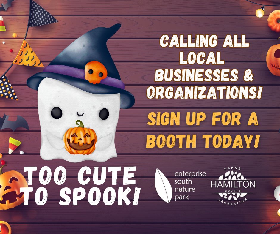 HamCoTNParks's tweet photo. Have you signed up yet? Free to Participate & Hand Out Treats! ESNP 10/13 & 10/14! Community Fun Halloween event!
Sign Up at https://t.co/171REpLJH0
#HauntedTrail #TooCuteToSpook #Halloween #Tennessee #chattanooga #HamiltonCountyTn #EnterpriseSouthNaturePark #esnp #Community https://t.co/GDIJensf2F