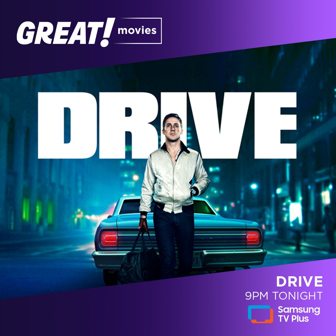 Don't miss Ryan Gosling in the arthouse action classic Drive, tonight 9pm on GREAT! movies, only on Samsung TV Plus! #RyanGosling #DriveMovie #GreatMovies #SamsungTVPlus #FilmLovers #MovieNight